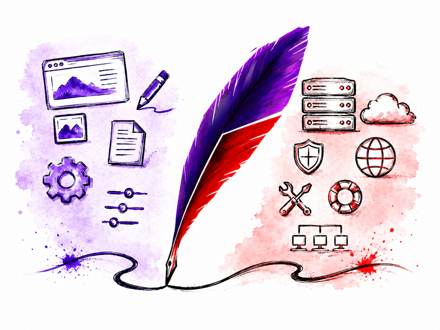 Feather dividing website work from hosting infrastructure responsibilities