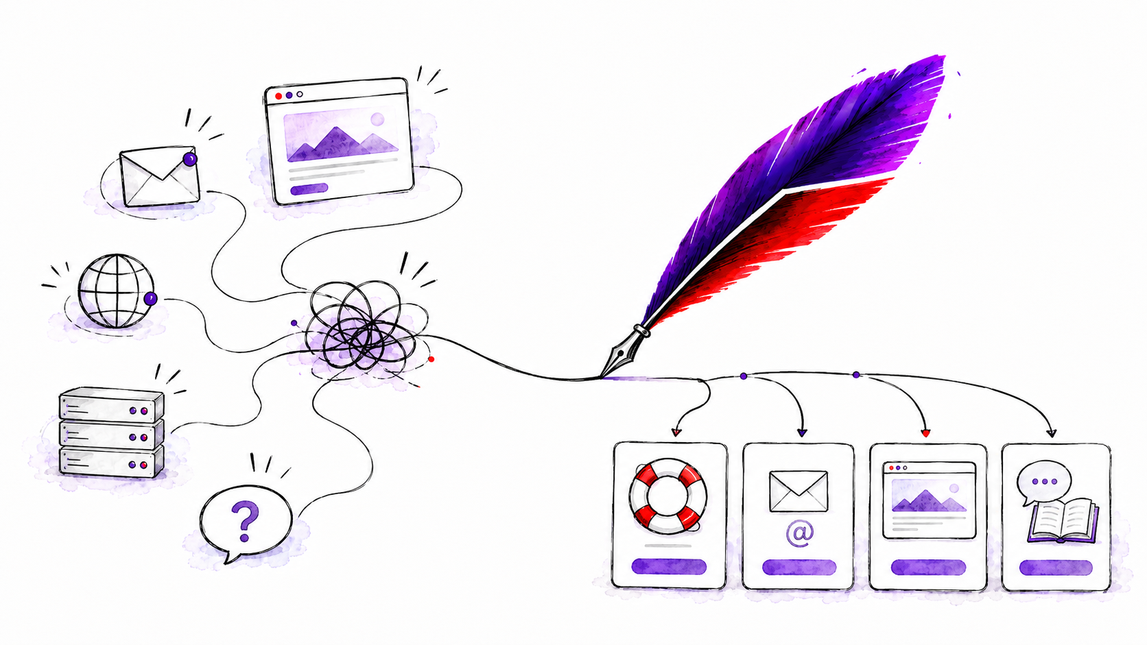 A Griffin quill tracing common technical problems into clearer support