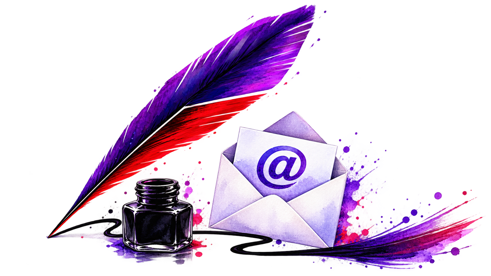 Quill, ink and business email support