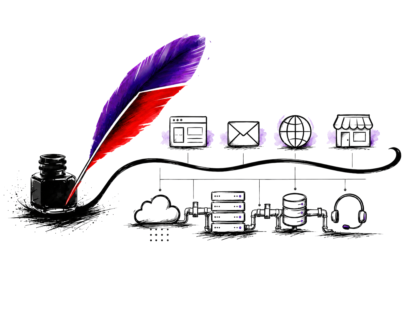 A Griffin quill connecting a digital services ecosystem
