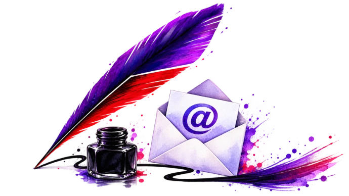 Quill, ink and business email support